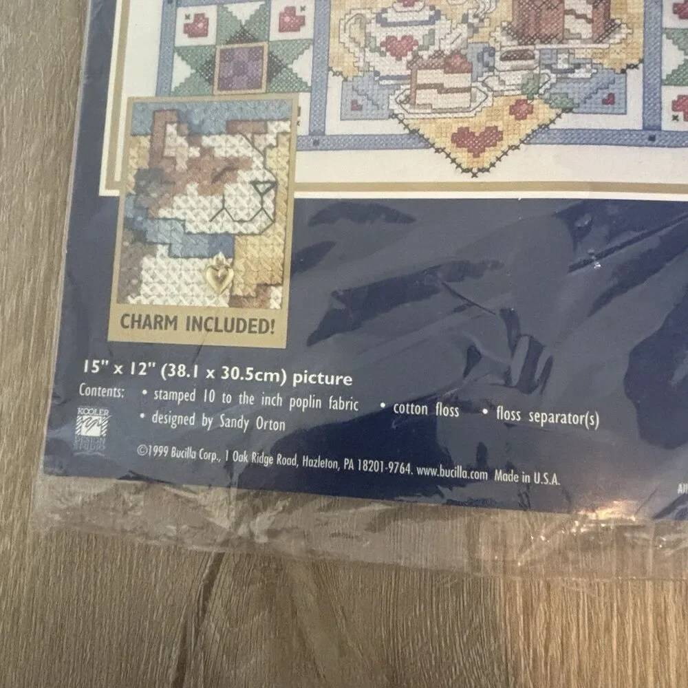 Bucilla Home Sweet Home Stamped Cross Stitch Kit Vintage 1999 Dog Sampler 15x12